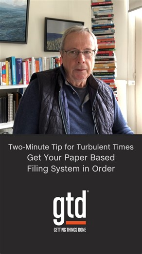 Getting Things Done® on Instagram: "Get your paper based filing system in order. #GTD"