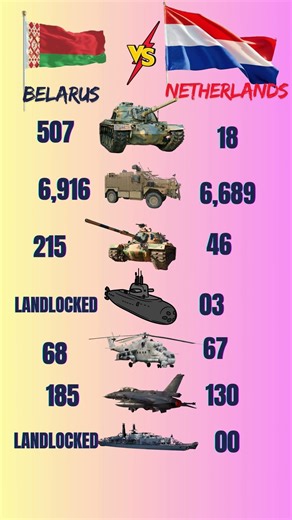 Belarus vs Netherlands Military Power Comparison 💥 #trending #belarus #netherlands