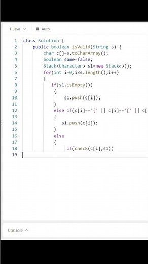 Valid Parentheses Mastery in Java Code