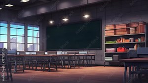 Beautiful meeting rooms and conference table with flashing light; is perfect for background projects; 4k virtual video animation.