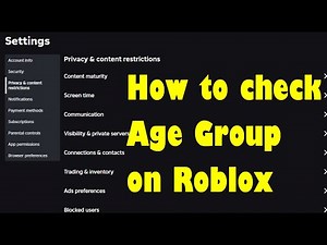 How To Check AGE Group on Roblox! (Change Roblox AGE Group Guide)