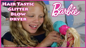 After my sister-in-law gave my daughter a Barbie swimming pool (yes, that holds over a gallon of water!) when she was 4 years old, I like to know a little more about some toys before we add them to our playroom. Take a look at this new Barbie Hair Tastic GLITTER Blow Dryer to see if it really is a good gift idea! LOL :) | The Baby Gizmo Company