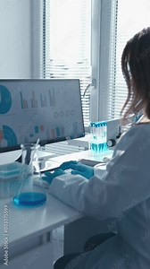 In this video, a pharmaceutical researcher optimizes the drug manufacturing process in the laboratory, improving technological processes and ensuring high quality products. Its work is aimed at