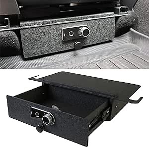 Underseat Gun Safe Vault - Premium Underseat Drawer Safe Compatible with TESLA Model Y 2021-2022 with Heavy Gauge Cold Rolled Plate Steel, Fingerprint Lock with Backup Key.