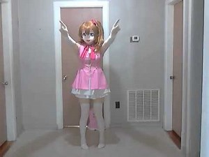 Kigurumi animegao 36 - Honoka practice session