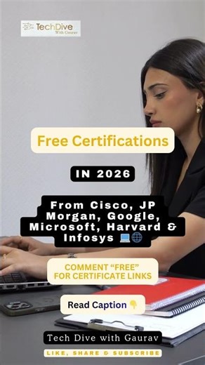 Free Certifications 🔥 From Google, Microsoft, Cisco... #freecertifications