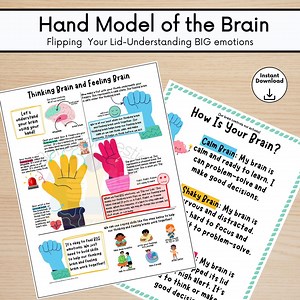 Emotional Regulation Brain Poster: Hand Model, Feelings Check-in (PDF) - Etsy