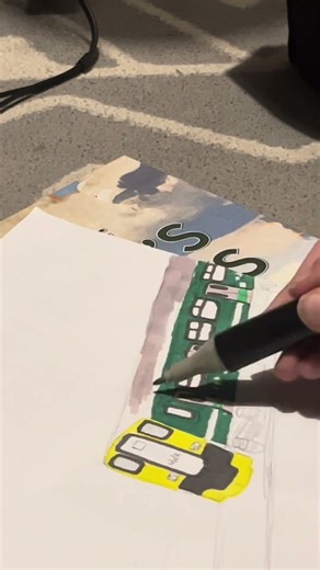 Drawing a GWR class 150/2 (Timelapse)