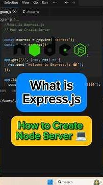 Express.js in 60 Seconds Create Your First Server | Node.js #shorts