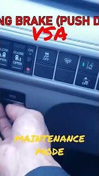 HOW TO SET MAINTENANCE MODE ON HONDA AND ACURA