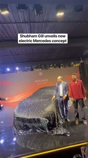 Shubhman Gill unveils new electric Mercedes concept #mercedes