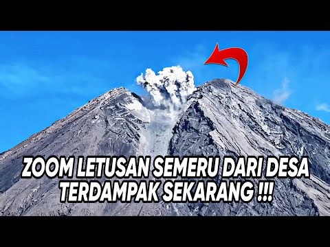 OTW ZOOM SEMERU ERUPTION FROM VILLAGES AFFECTED BY THE ERUPTION