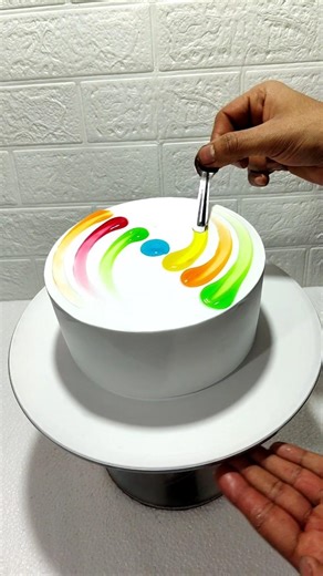 best Rainbow cake decoration #youtubeshorts #shortsfeed #trend #anime #shortvideo #cakedecoration