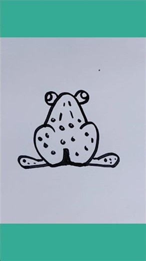 Easy frog drawing with 2 🐸 #frogdrawing #frog #viralvideo #trendvideo #discover