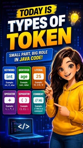 👉 Java tokens types enna theriyuma? 🤔#java #coding #programming #learnjava #learncoding #shortsfeed