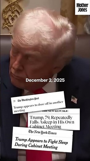 Did Donald Trump fall asleep during his Cabinet meeting?