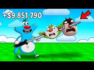 Roblox Oggy Plays Stick Battle With Jack And Friends