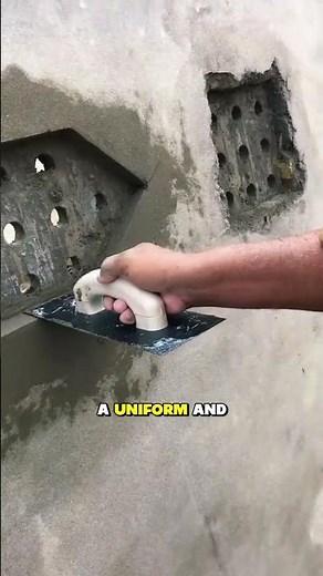 Satisfying Wall Plaster Finishing Using a Plastic Float | Smooth Concrete Rendering Technique