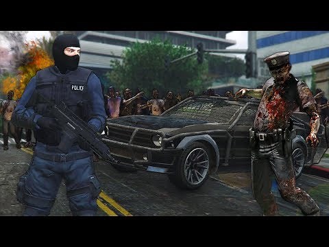 Escaping the Zombie Outbreak in Los Santos in GTA V Zombie Apocalypse Mod Survival!