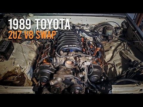 2UZ V8 Swap Toyota Pickup - Part 3 | MOUNTING THE ENGINE!