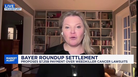 Bayer stock gains on Roundup settlement
