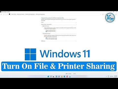 ✅ How To Turn On File And Printer Sharing in Windows 11
