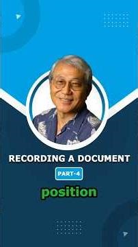 Recording a Document (Part-4)