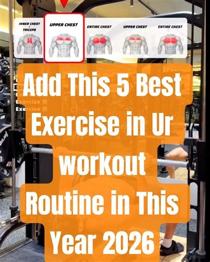 Best 5 Full Chest Exercises (Add on your Workout Routine smith machine and dumbbell see the Results)