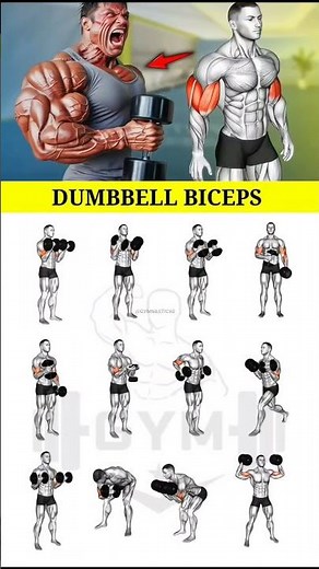 10 Minute Dumbbell Biceps Workout#workout