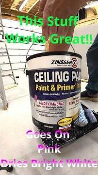 Zinsser Color-Change Ceiling Paint Demo #barnbuild #diyhomeimprovement