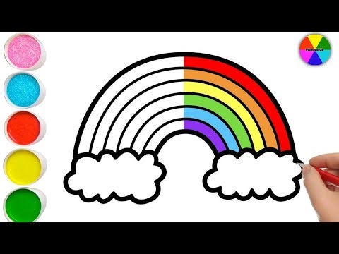 How to draw Rainbow and Colour 🌈| Rainbow Drawing easy step by step
