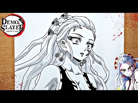 HOW TO DRAW DAKI FROM DEMON SLAYER 👺📜