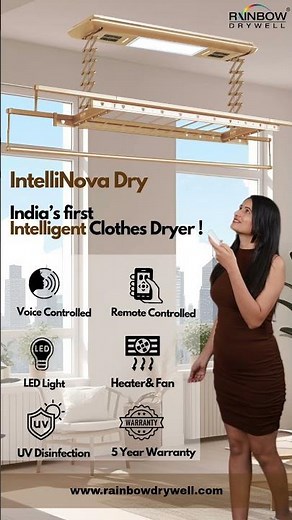 Smart Living with IntelliNova, the ultimate ceiling-mounted electric clothes dryer for modern homes