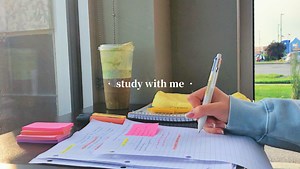 「 1 hour 」咖啡店小角落🧸 · café study🍵 · 陪伴学习 · study with me · 实时视频