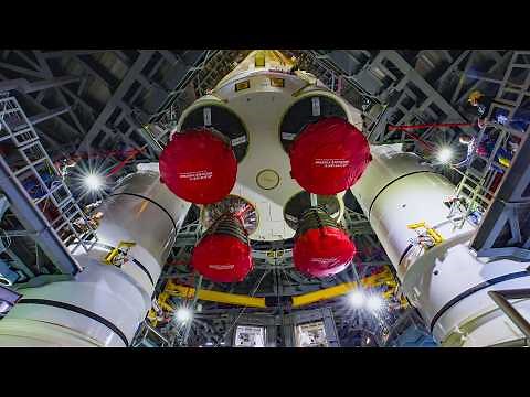 Artemis II SLS Stacking Timelapse Inside NASA’s Vehicle Assembly Building