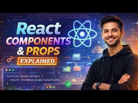 React Functional Components & Props Explained for Beginners | React JS Tutorial #react