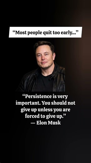 Persistence wins when others quit. Never give up on what truly matters.