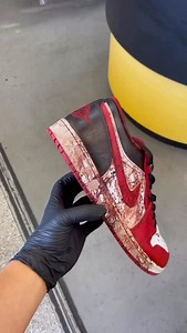 Customer said they were stomping on grape to make wine 🍷 . . #youngscleaners #oakland #reels #clean #explorepage #sneakers #cleaning #sneakerhead #jordans #wine | Young's Cleaners