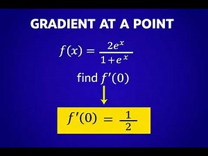Find Gradient at a point for Exponential Function IB AP Math Calculus Series