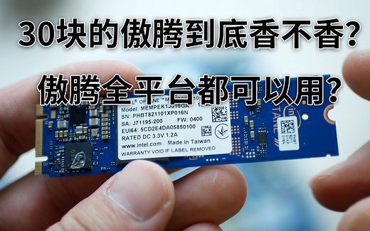 30块的傲腾到底香不香？傲腾全平台都可以用？