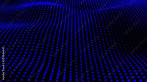 connection mesh blue animation particle network Background with dotted texture. Polka dot pattern template with black background.