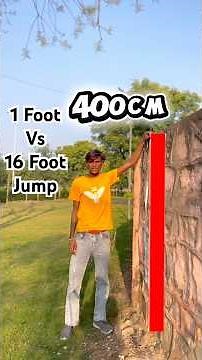 Jumping Challenges: 1 Foot vs 16 Feet! #jump #parkour