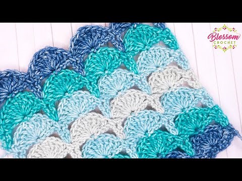 💙 EASY Peacock Stitch - Crochet Tutorial for beginners plus!