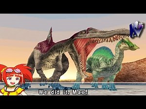 Dinosaur King Arcade Game 古代王者恐竜キング Spinosaurus VS Alpha Fortress Easy Mode