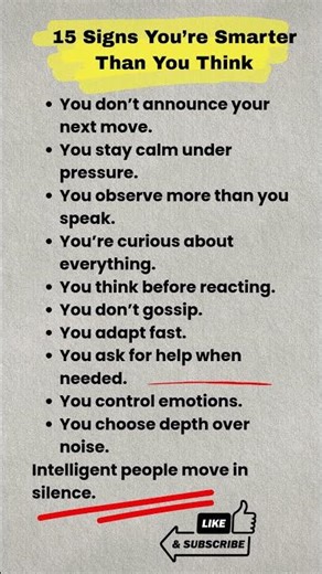 15 Signs You’re Smarter Than You Think