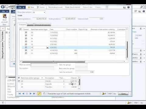 Dynamics AX 2012 - Bank Reconciliation