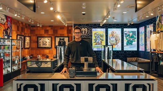 Tom Brady opening card and memorabilia store on Las Vegas Strip