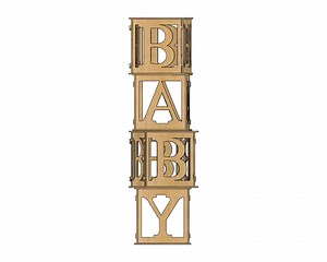 Collapsible BABY Alphabet Boxes - Laser Cut File - Party Decorations & Event Decor - BABY Alphabet Blocks - Baby Shower Boxes - Etsy
