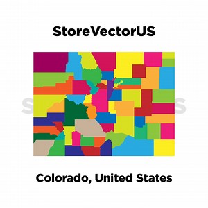 Colorado | Printable Map of the State of Colorado | Printable Map of the United States | Files .png, .jpg, .pdf, .svg, .eps, .ai - Etsy UK