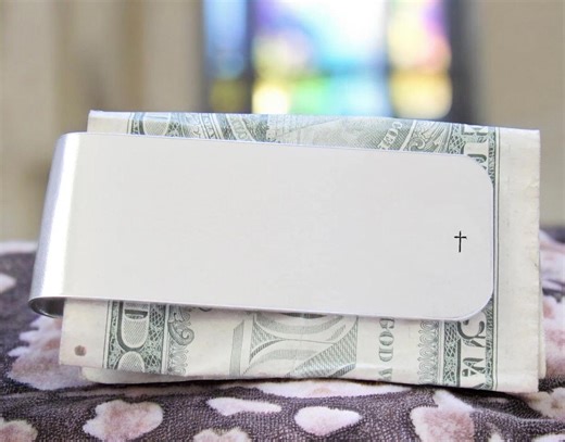 Engraved Cross Money Clip: Personalized Christian Wallet - Etsy